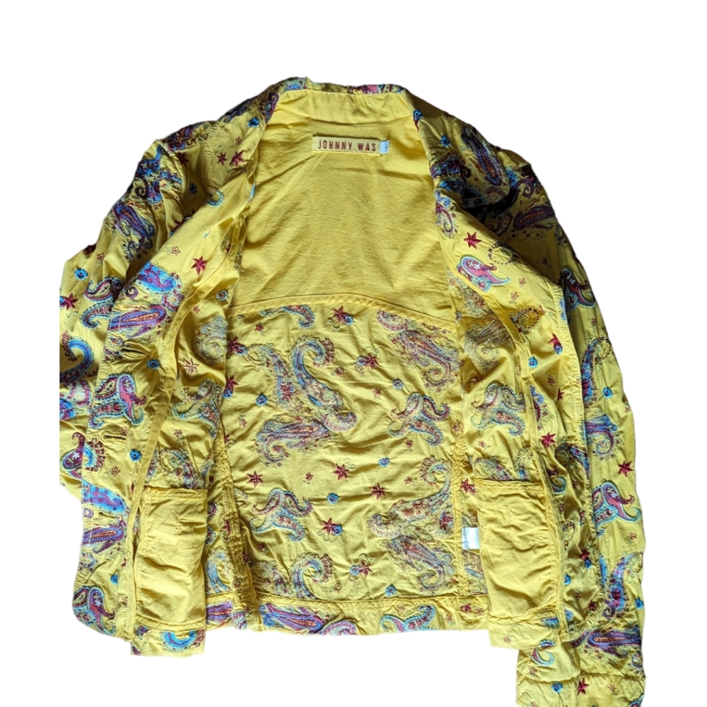 Paisley Yellow Women's Jacket - Picture 9 of 14